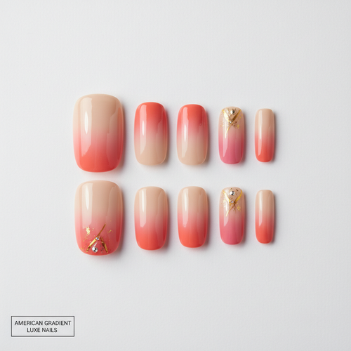 American Gradient Press-On Nails Set